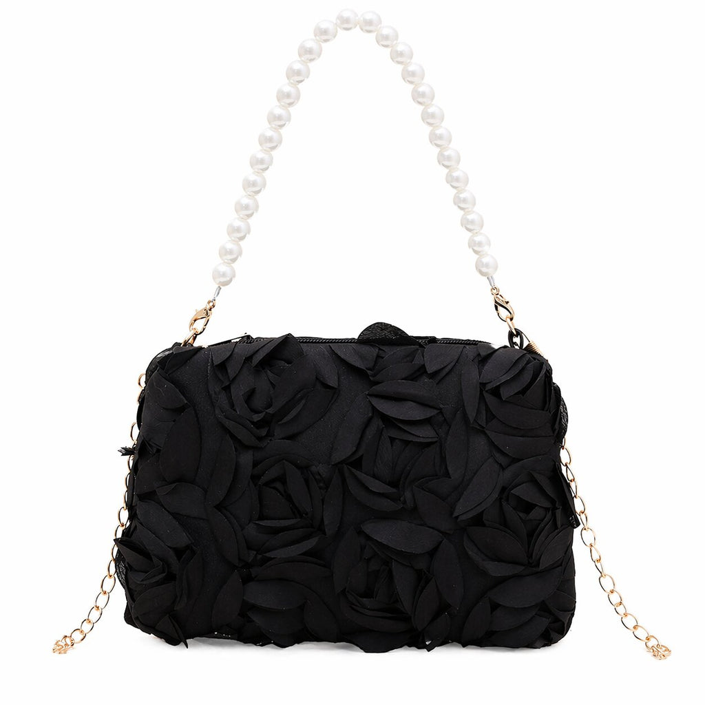 BLACK ROSE FLORAL BAG| ESME