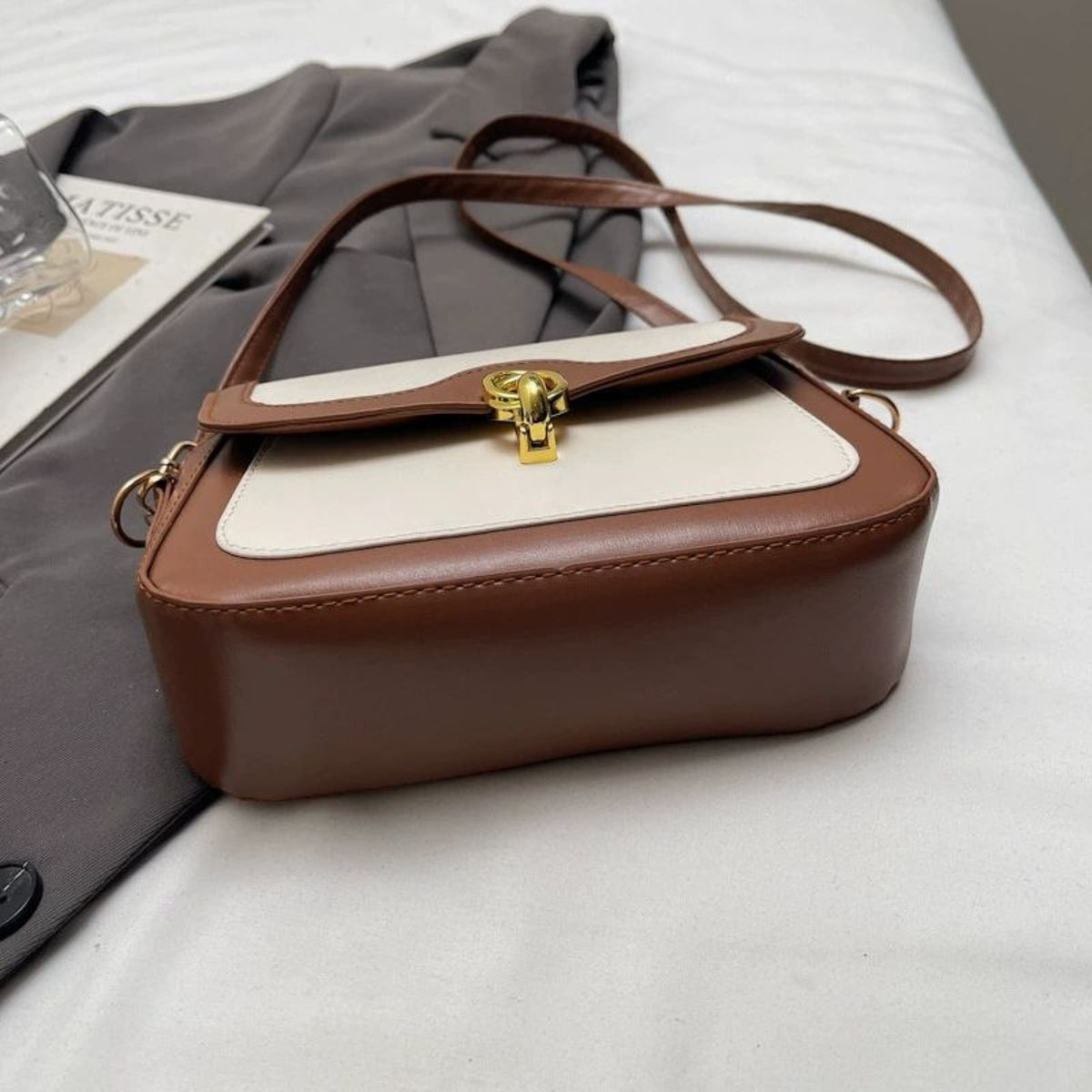 Brown & Cream Sling Bag for Women | Audrey