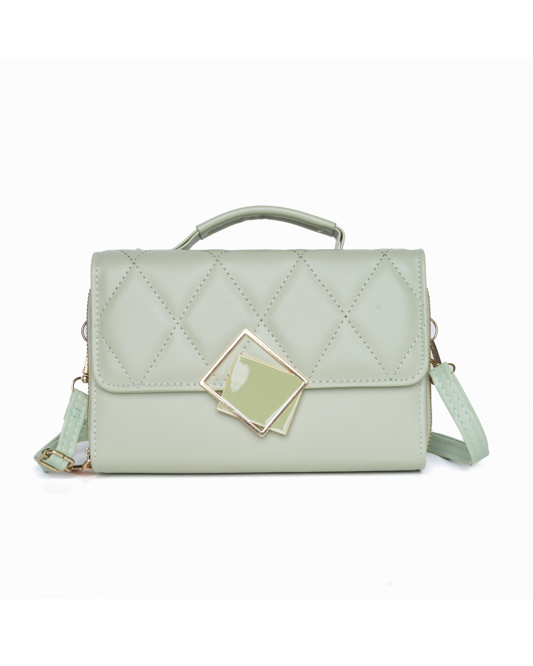 Sage Green Quilted Handbag | Lila