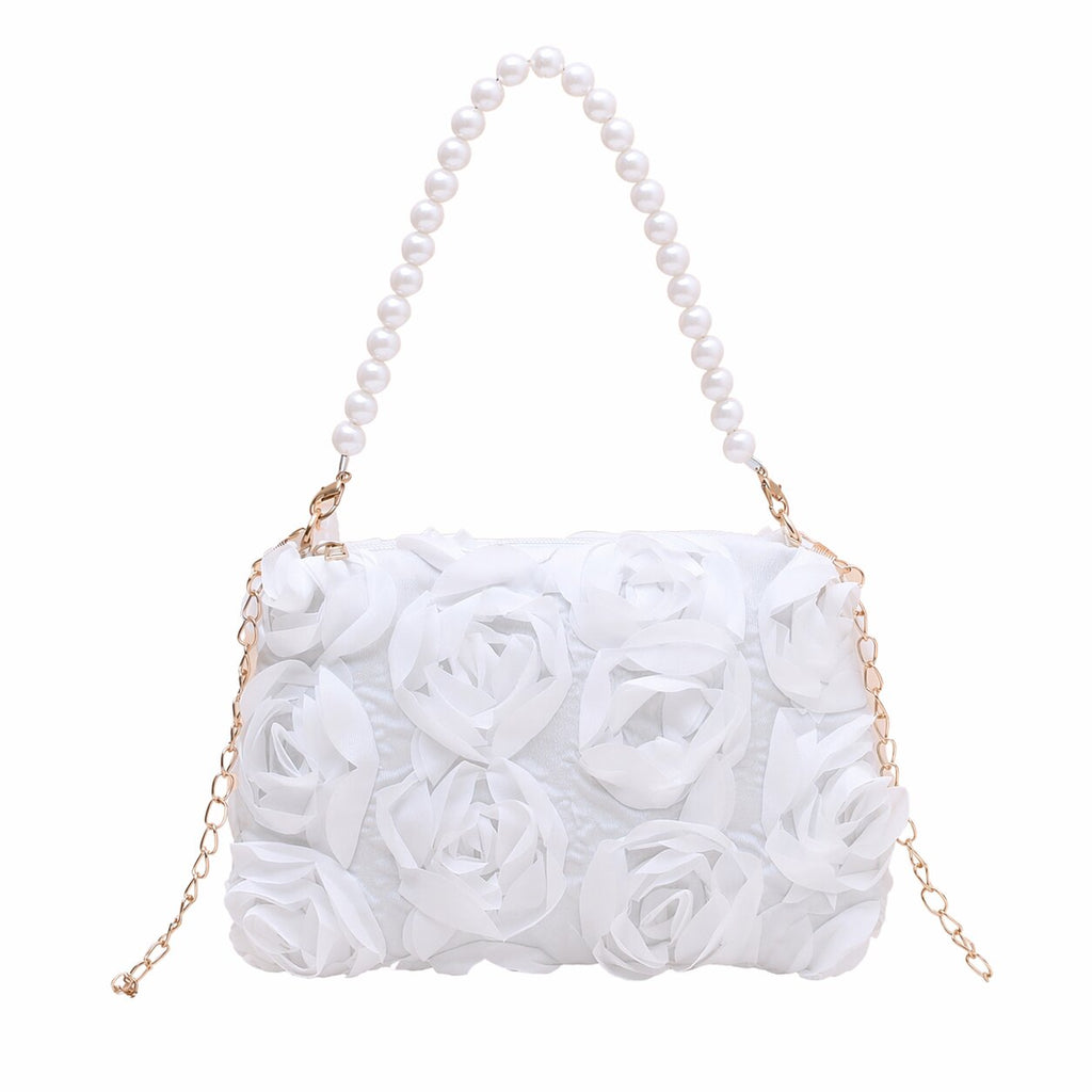 WHITE ROSE FLORAL BAG| ESME