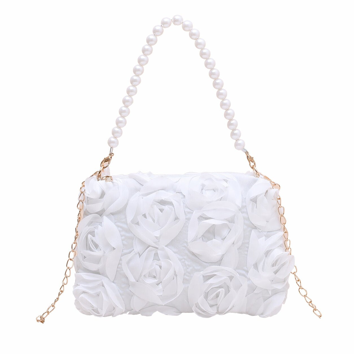 WHITE ROSE FLORAL BAG| ESME