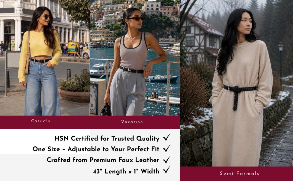 Silver & Black Handbraided Belt | Leather | Anna