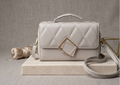 Lilac Grey Quilted Handbag | Lila