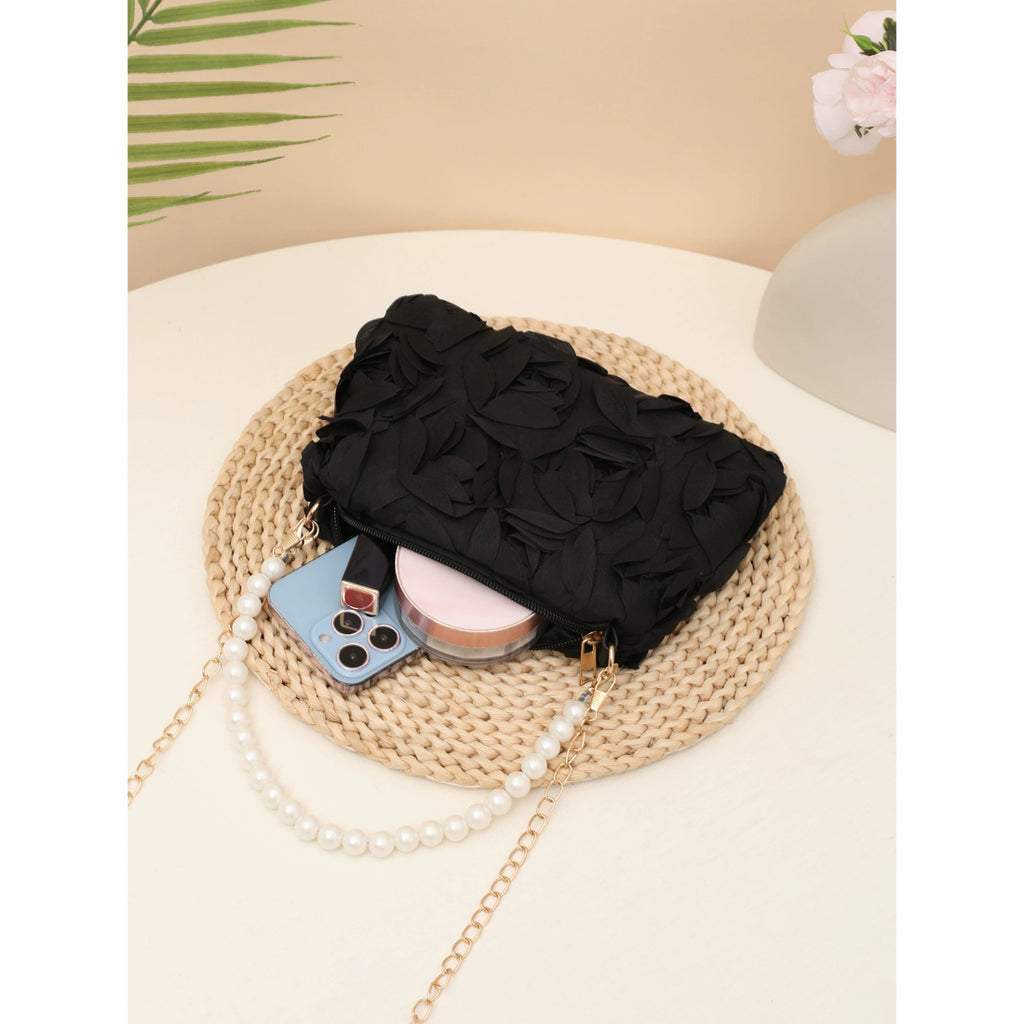 BLACK ROSE FLORAL BAG| ESME