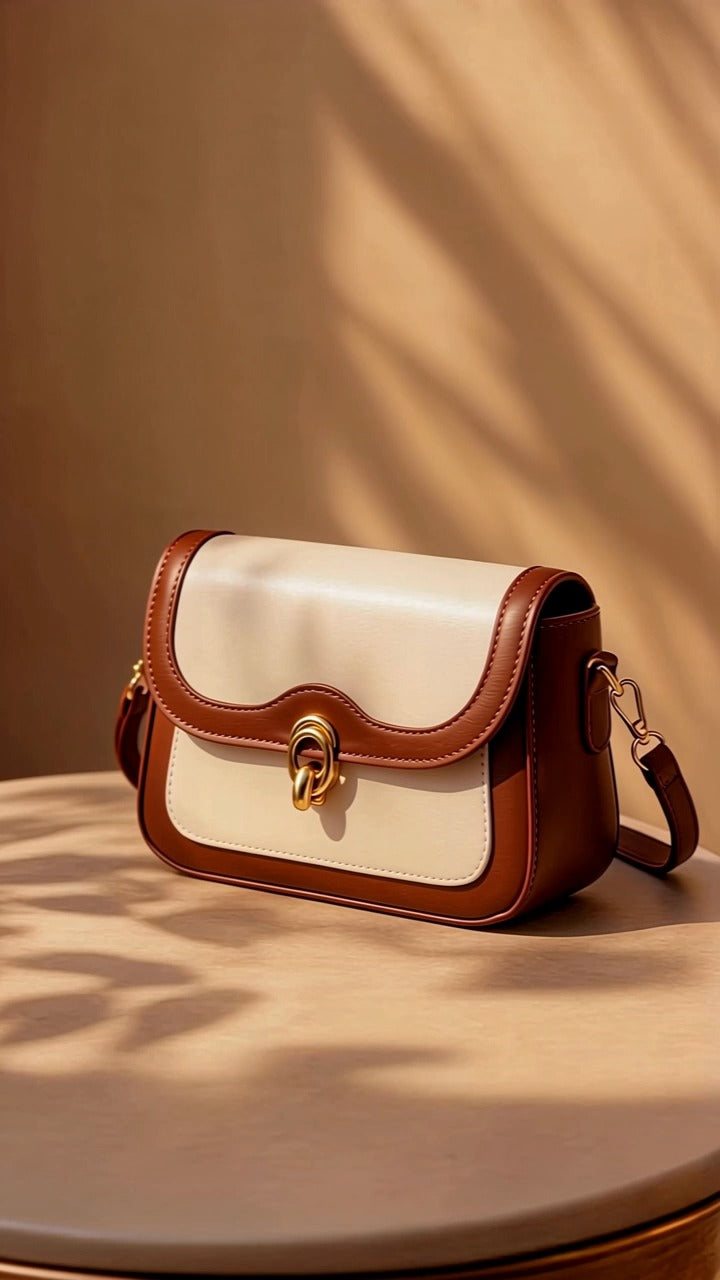 Brown & Cream Sling Bag for Women | Audrey