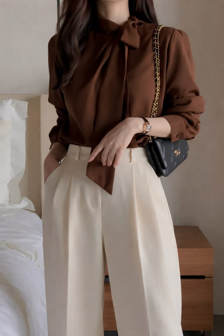Brown Belt for Women with Gold Double-Ring Buckle | Alissa